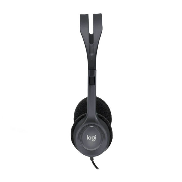 Logitech H111 Wired On Ear Stero Headphones With Mic Black Image 1 - Gamesncomps.com