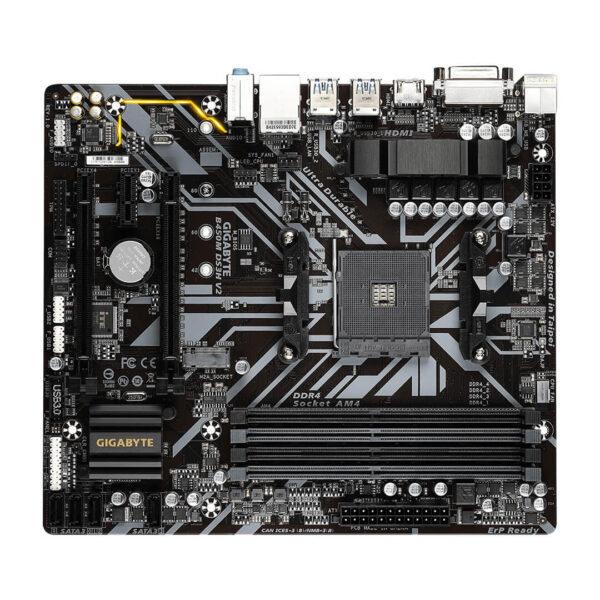 GIGABYTE B450M DS3H V2 AMD AM4 MOTHERBOARD Image 3 - Gamesncomps.com