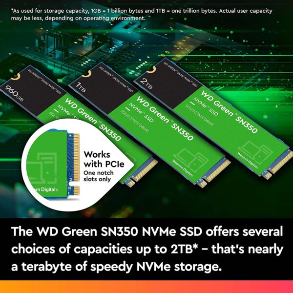 Western Digital Green 480 GB SN350 Nvme-3D NAND PCIe Gen3