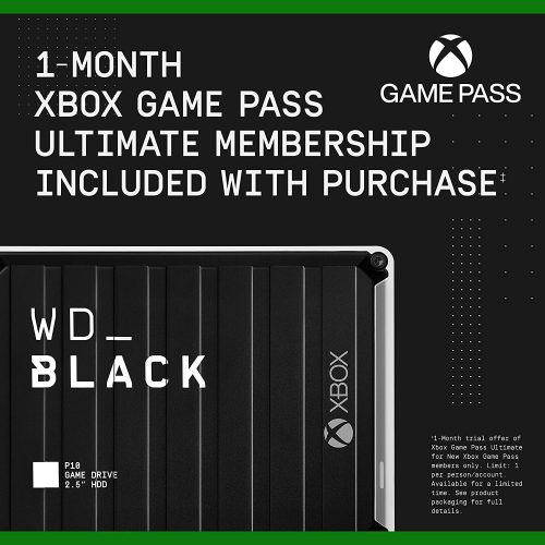 WESTERN DIGITAL WD BLACK P10 Game Drive for Xbox™ Black And White