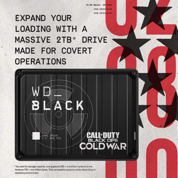 WESTERN DIGITAL WD BLACK Call of Duty®: Black Ops Cold War Special Edition P10 Game Drive