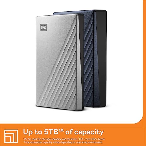 Western Digital My Passport Ultra 1TB USB-C External Hard drive Silver