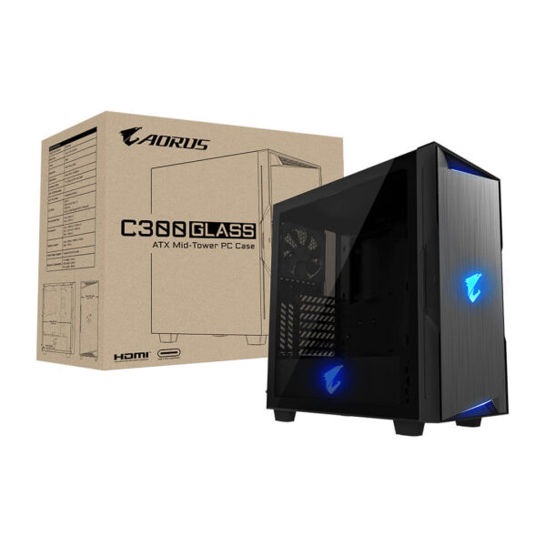 Gigabyte Aorus C300 Glass Mid Tower Cabinet - GB-AC300G Image 2 - Gamesncomps.com