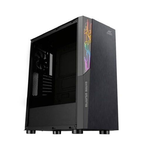 Ant Esports ICE-120AG Mid Tower Gaming Cabinet Black Image 3 - Gamesncomps.com