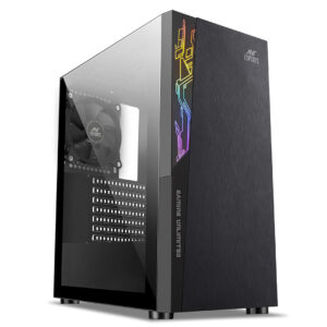 Ant Esports ICE-120AG Mid Tower Gaming Cabinet Black - Gamesncomps.com