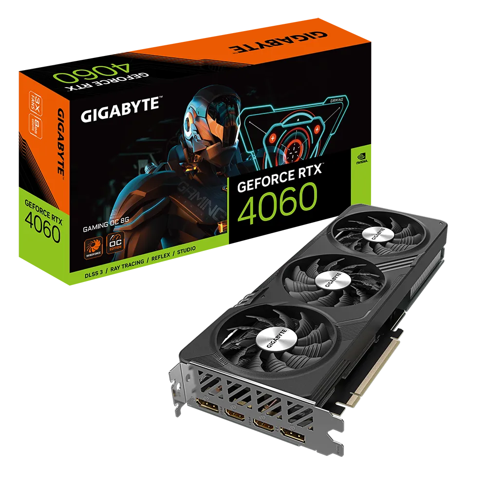 GIGABYTE GeForce RTX 4060 Gaming OC 8GB Graphics Card GamesnComps GIGABYTE GeForce RTX 4060 Gaming OC 8GB Graphics Card GamesnComps