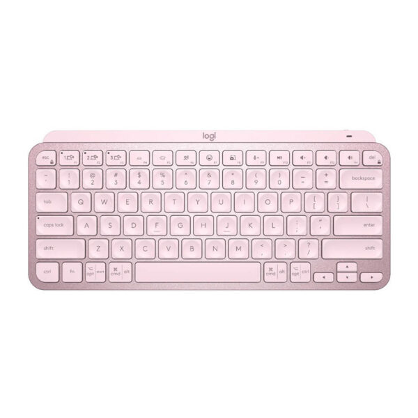 Logitech MX Keys Mini Minimalist Wireless Illuminated Keyboard Rose English - 920-010507 - GamesnComps.com