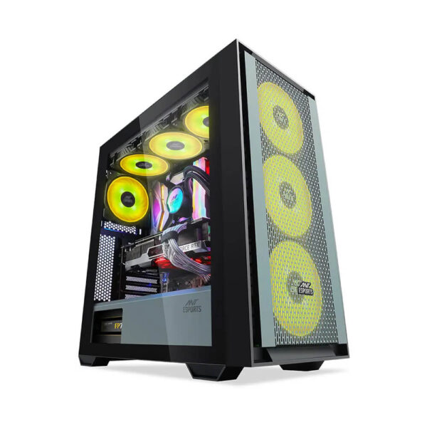 Ant Esports 690 Air Mid Tower ARGB Gaming Cabinet Black - 690AIR - GamesnComps.com