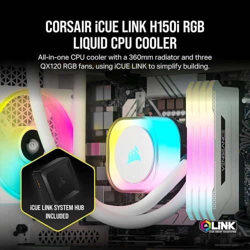 Corsair iCUE 360mm Link H150i RGB AIO Liquid CPU Cooler - CW-9061006-WW Image 1 - GamesnComps.com