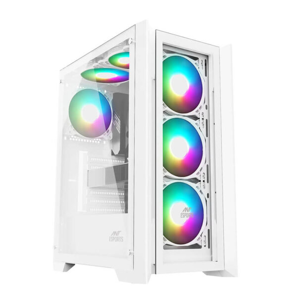 Ant Esports ICE-170TG Gaming Cabinet White - ICE-170TGWHITE - GamesnComps.com