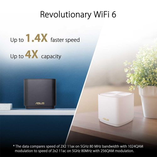 ASUS ZenWiFi Mini XD4 AX 1800 Mbps Dual Band WiFi 6 Router 2 Pack Black - XD4-BLACK-2PACK Image 7 - GamesnComps.com