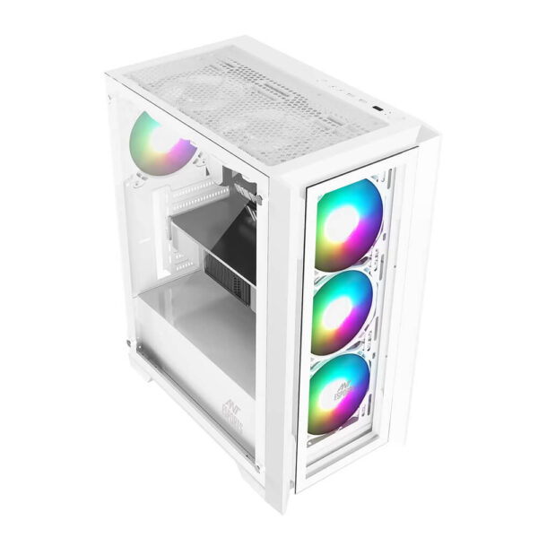 Ant Esports ICE-170TG Gaming Cabinet White - ICE-170TGWHITE Image 3 - GamesnComps.com