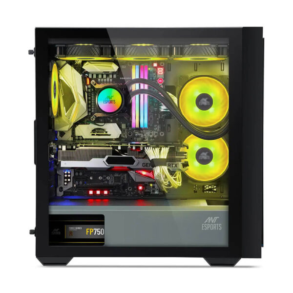 Ant Esports 690 Air Mid Tower ARGB Gaming Cabinet Black - 690AIR Image 2 - GamesnComps.com