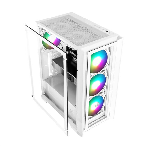 Ant Esports ICE-170TG Gaming Cabinet White - ICE-170TGWHITE Image 4 - GamesnComps.com