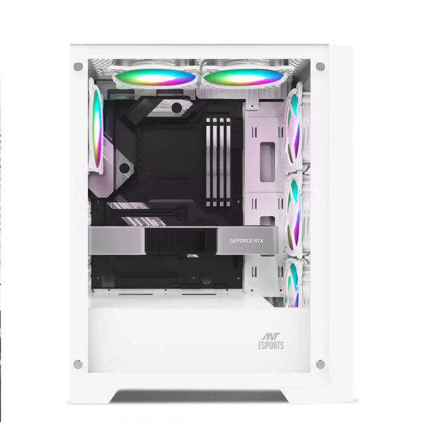 Ant Esports ICE-170TG Gaming Cabinet White - ICE-170TGWHITE Image 6 - GamesnComps.com