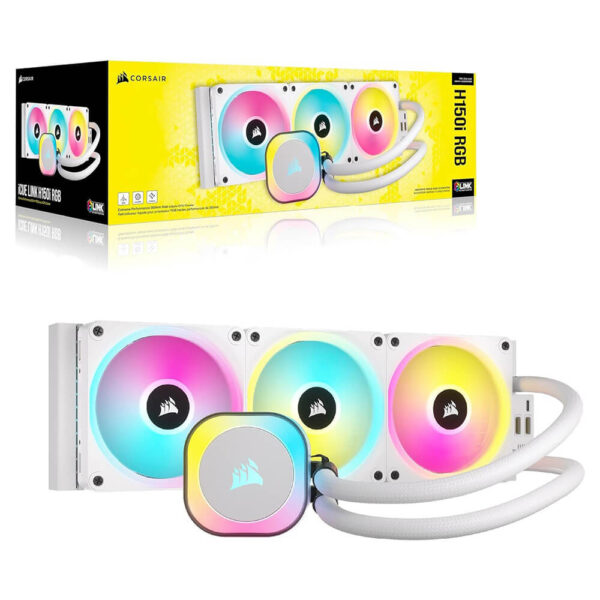 Corsair iCUE 360mm Link H150i RGB AIO Liquid CPU Cooler - CW-9061006-WW Image 4 - GamesnComps.com