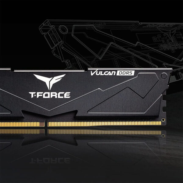 TEAMGROUP T-Force Vulcan DDR5 8GB 5200MHz CL40 RAM Black - FLBD58G5200HC40C01 Image 2 - GamesnComps.com