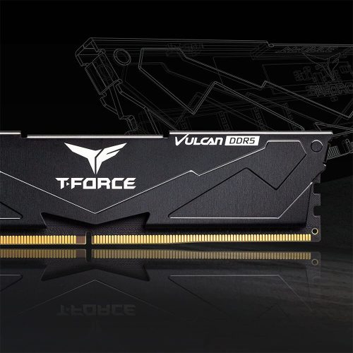 TEAMGROUP T-Force Vulcan DDR5 8GB 5200MHz CL40 RAM Black - FLBD58G5200HC40C01 Image 2 - GamesnComps.com