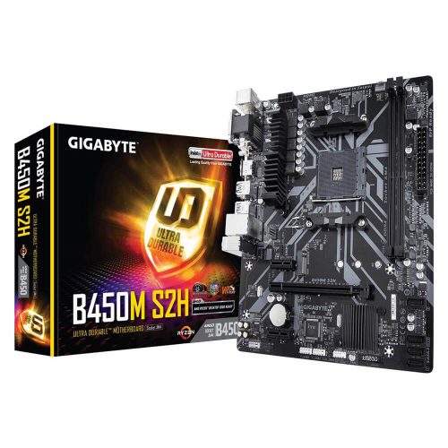 GIGABYTE AMD B450M S2H Ultra Durable MicroATX Motherboard DDR4 - GamesnComps.com