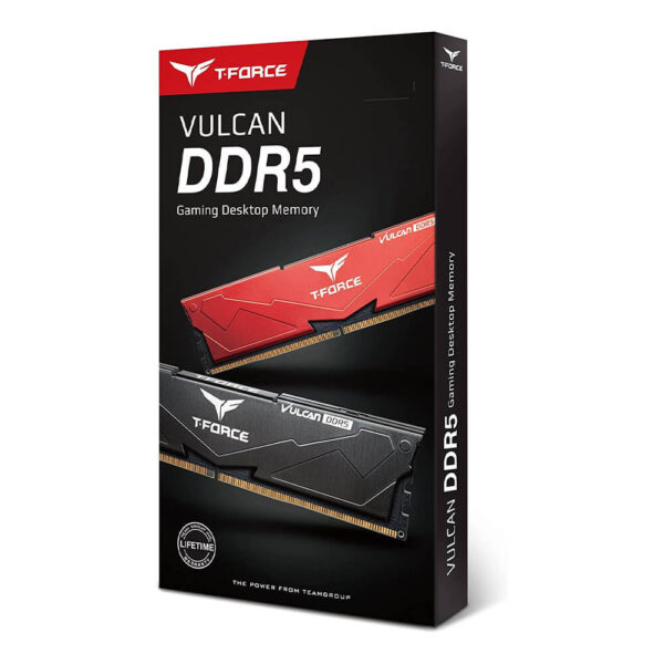 TEAMGROUP T-Force Vulcan DDR5 8GB 5200MHz CL40 RAM Black - FLBD58G5200HC40C01 Image 6 - GamesnComps.com