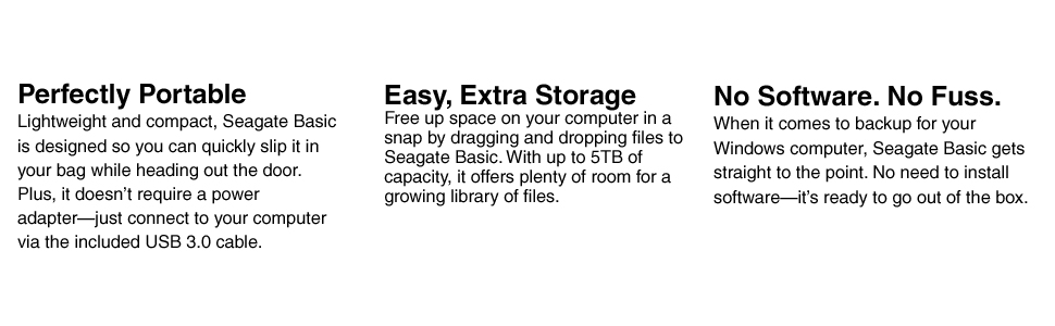 seagate basic, basic portable, exertnal drive, external storage, usb 3.0, portable drive