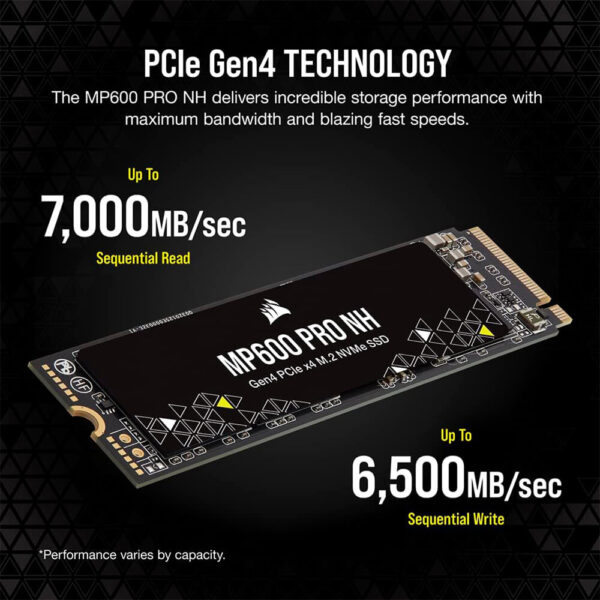 Corsair MP600 PRO NH 4TB PCIe Gen4 x4 NVMe NAND M.2 SSD Image 2 - Gamesncomps.com