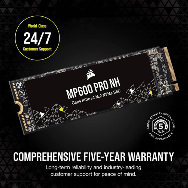 Corsair MP600 PRO NH 4TB PCIe Gen4 x4 NVMe NAND M.2 SSD Image 4 - Gamesncomps.com