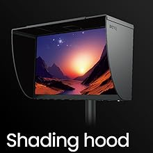 SW272U offers the detachable shading hood reduces screen glare from ambient lighting. 