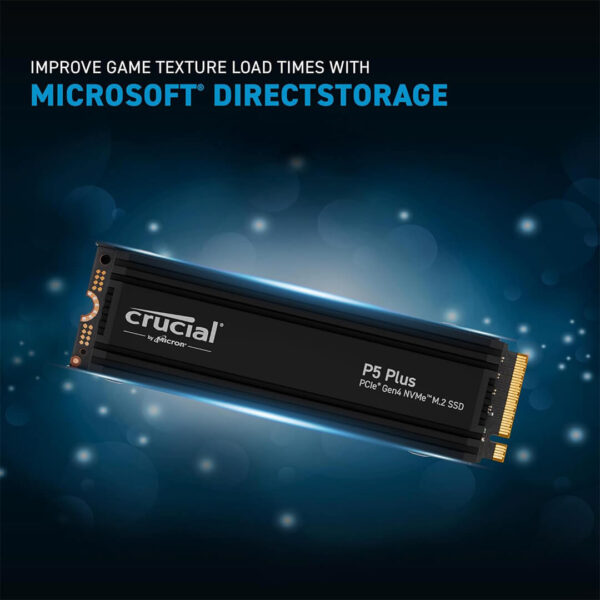 Crucial P5 Plus 2TB Gen4 NVMe M.2 SSD Internal Gaming SSD with Heatsink CT2000P5PSSD5 Image 2 - Gamesncomps.com