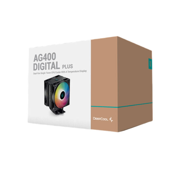 Deepcool AG400 Digital Plus ARGB 120mm CPU Air Cooler Black - R-AG400-BKADMP-G-1 Image 3 - Gamesncomps.com