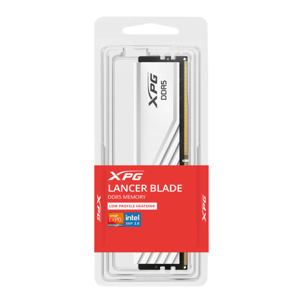 Adata XPG Lancer Blade 32GB (32GBx1) DDR5 6000MHz Desktop RAM White Image 2 - Gamesncomps.com