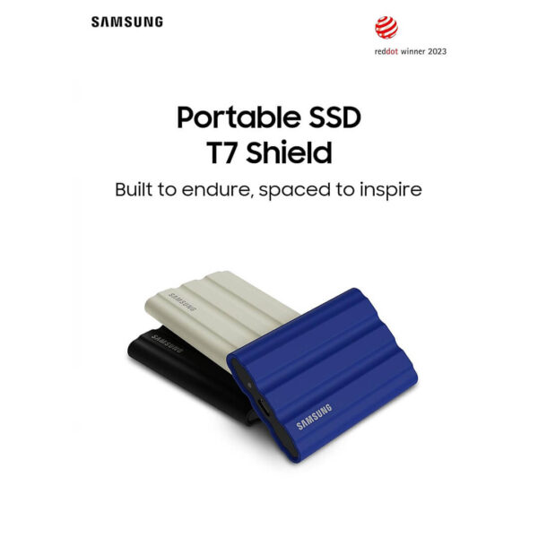 Samsung 2TB T7 Shield USB 3.2 Portable External SSD Black Image 3 - Gamesncomps.com