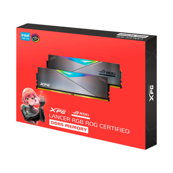 Adata XPG 32GB (16GB x 2) 6600Mhz Lancer RGB ROG Certified DDR5 Memory Image 6 - Gamesncomps.com