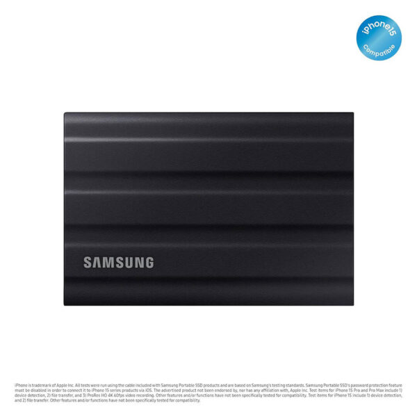 Samsung 2TB T7 Shield USB 3.2 Portable External SSD Black Image 1 - Gamesncomps.com