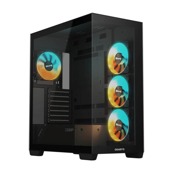 Gigabyte C500 Panoramic Stealth Mid Tower Cabinet Black - Gamesncomps.com