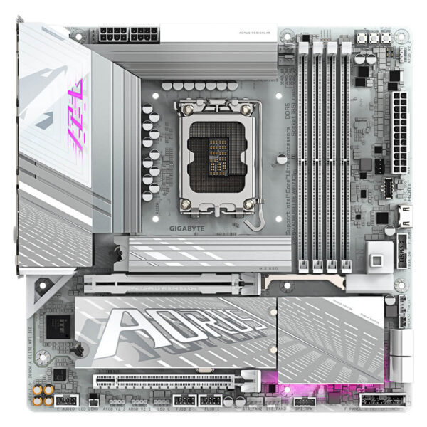 Gigabyte Z890M AORUS Elite WIFI7 ICE Intel DDR5 Motherboard Image 2 - Gamesncomps.com