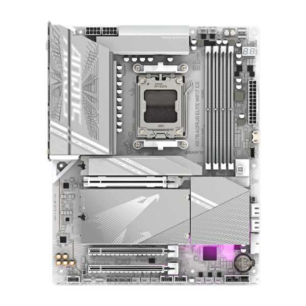 Gigabyte X870 AORUS Elite WIFI7 ICE AMD AM5 DDR5 Motherboard Image 1 - Gamesncomps.com