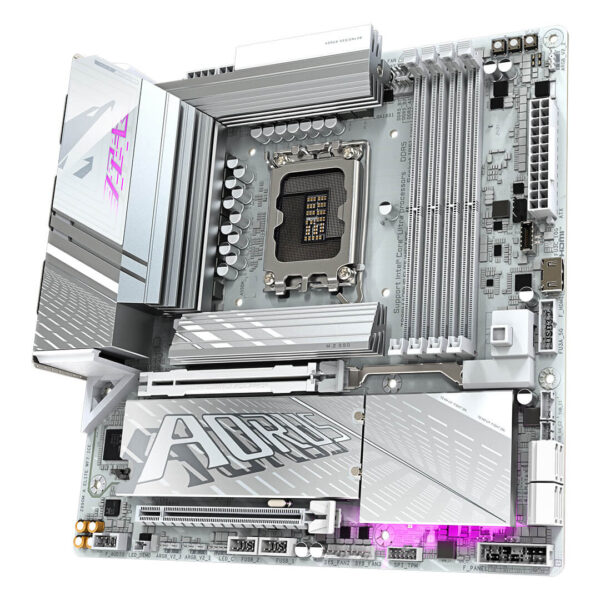 Gigabyte Z890M AORUS Elite WIFI7 ICE Intel DDR5 Motherboard Image 3 - Gamesncomps.com