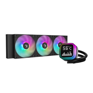 Deepcool LP360 360MM ARGB CPU Liquid Cooler Black with Matrix Display - Gamesncomps.com