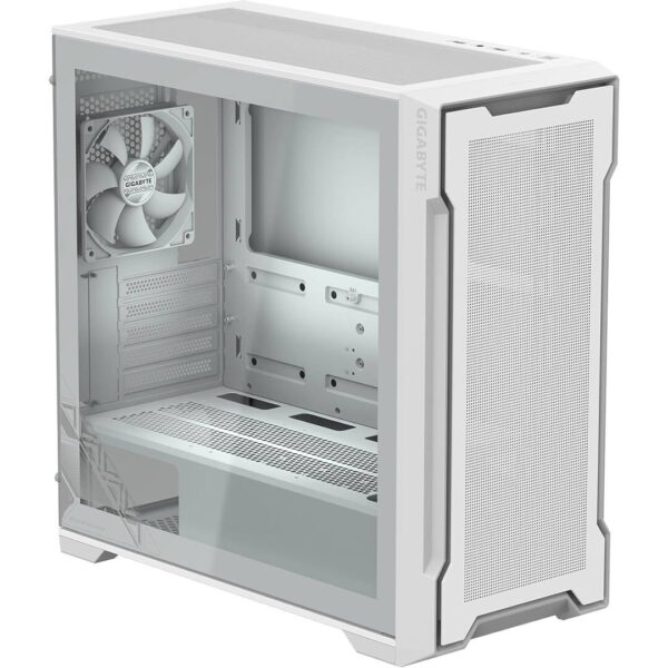 Gigabyte C102 Glass Mid Tower Cabinet White-Image-1 Gamesncomps.com