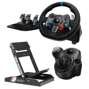 Logitech G29 Driving Wheel, Shifter & Inracing Racing Wheel Stand Combo - GamesNComps.com