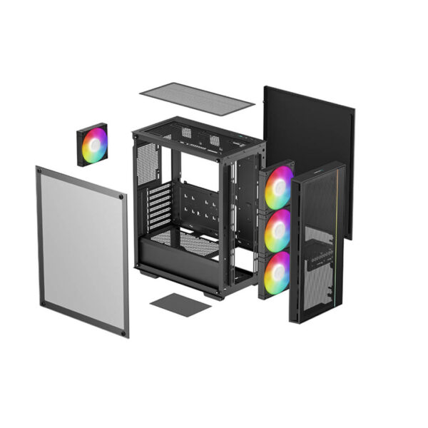 Deepcool Matrexx 55 Mesh V4 C Mid Tower Cabinet Black Image 9 - Gamesncomps.com