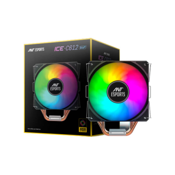 Ant Esports ICE-C612 V2 ARGB CPU Air Cooler Image 6 - Gamesncomps.com