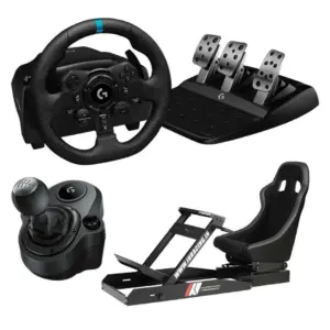 Logitech G923 Driving Wheel Shifter & Inracing Esport SIM Racing Cockpit Combo