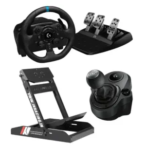 Logitech G923 Driving Wheel, Shifter & Inracing Racing Wheel Stand Combo backup