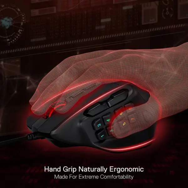 Redragon Aatrox ‎M811 RGB Wired Gaming Mouse black image 4- gamesncomps