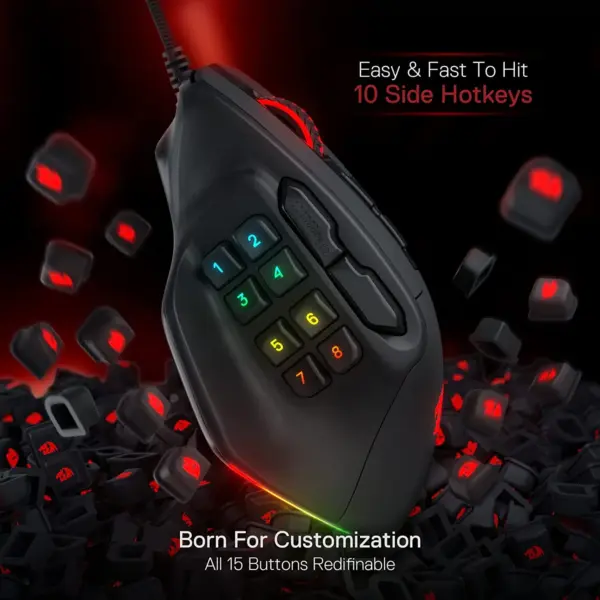 Redragon Aatrox ‎M811 RGB Wired Gaming Mouse black image 5- gamesncomps