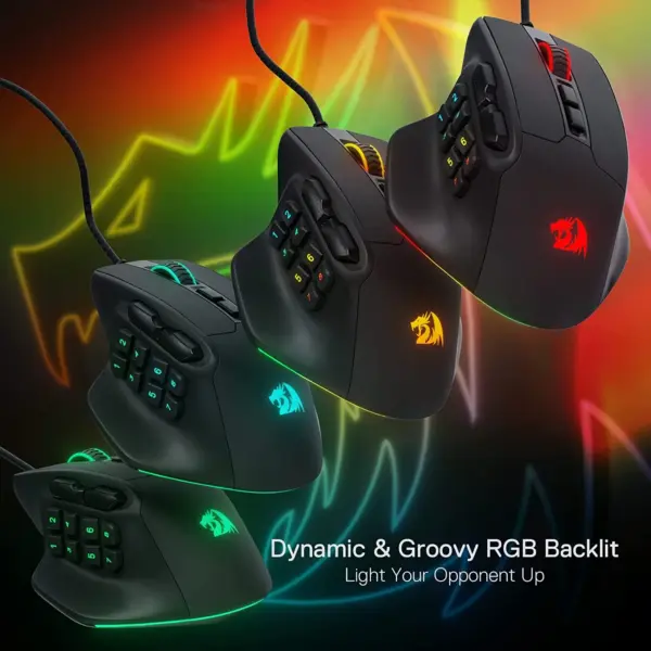 Redragon Aatrox ‎M811 RGB Wired Gaming Mouse black image 6- gamesncomps