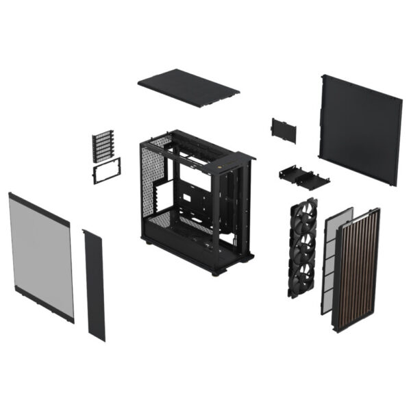 Fractal Design North XL TG Dark (E-ATX) Mid Tower Cabinet (Black) IMAGE 3 - GAMESNCOMPS.COM