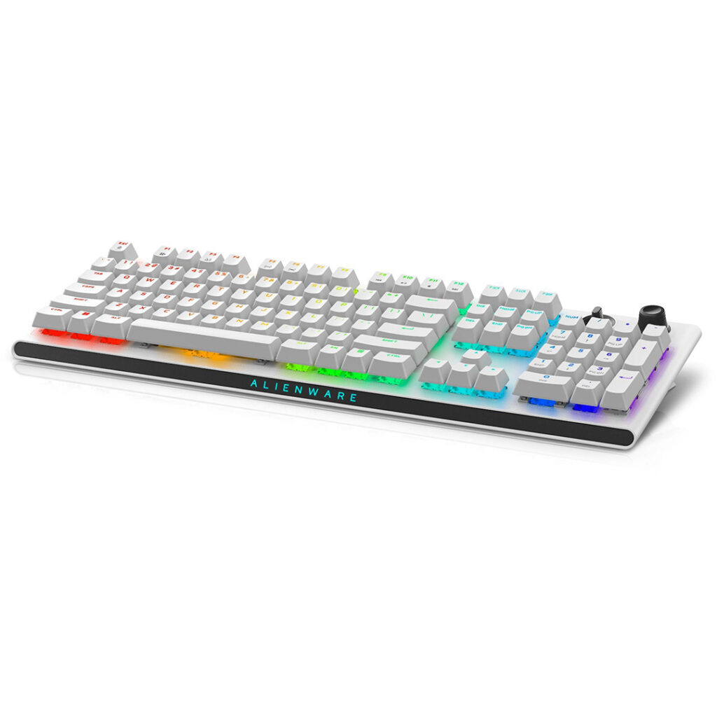 Dell Alienware AW920K Tri-Mode Wireless Gaming Keyboard White - GamesnComps